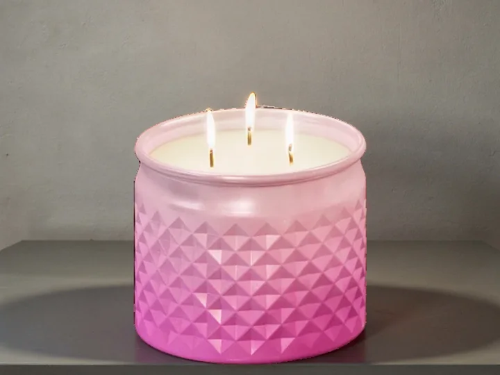 Candle on a table in a lifestyle scene